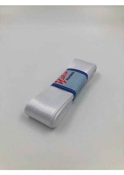 Kurdela Çift Taraflı Saten Beyaz 6 cm * 10 M