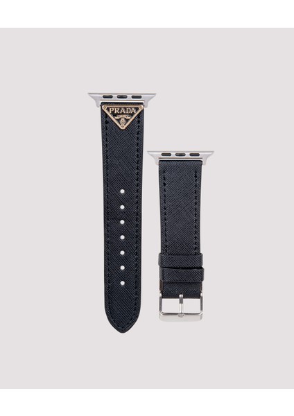 Deri Siyah Apple Saat Kayışı - DK202 - Apple Watch 40 mm