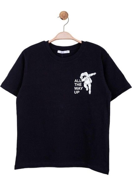 Erkek Çocuk Pamuklu All The Way Up Yazılı T-Shirt
