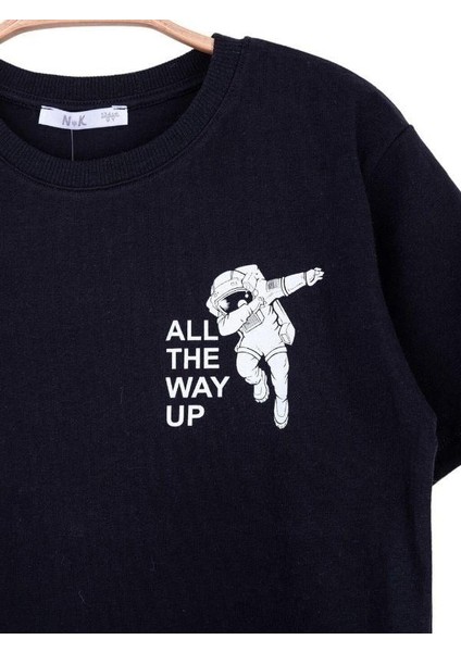 Erkek Çocuk Pamuklu All The Way Up Yazılı T-Shirt