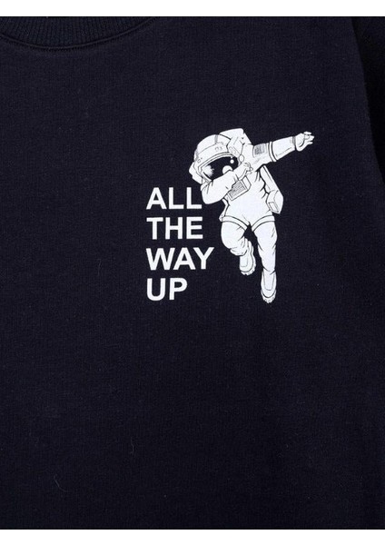 Erkek Çocuk Pamuklu All The Way Up Yazılı T-Shirt