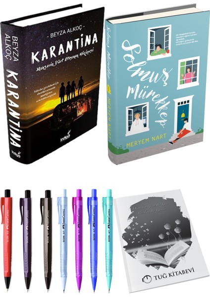 Solmuş Mürekkep 1 Ciltli Meryem Nart ve Karantina 1 Ciltli Beyza Alkoç 2li Set