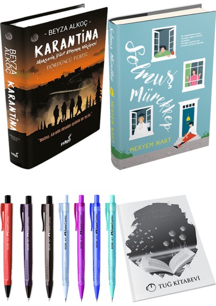 Solmuş Mürekkep 1 Ciltli Meryem Nart ve Karantina 4 Ciltli Beyza Alkoç 2li Set