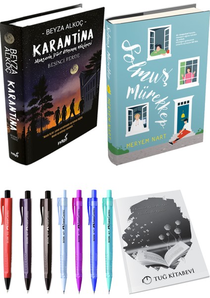 Solmuş Mürekkep 1 Ciltli Meryem Nart ve Karantina 5 Ciltli Beyza Alkoç 2li Set