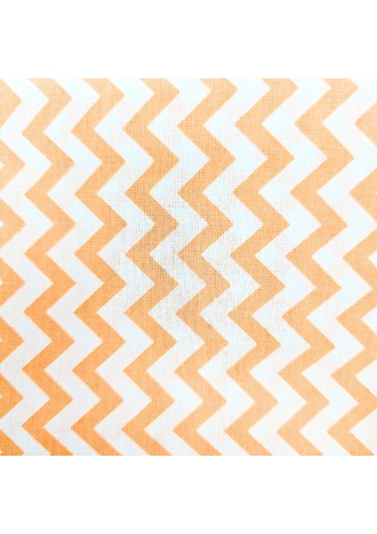 Turuncu Zikzaklı Tek Kişilik Çarşaf Seti | %100 Pamuklu Ranforce | 2 Parça modelleri