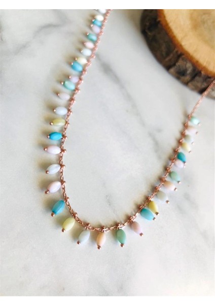 Doğal Taş Sallantılı Kolye