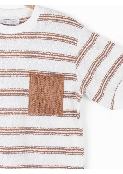 Çocuk Çizgili Triko Cepli T-Shirt indirimleri