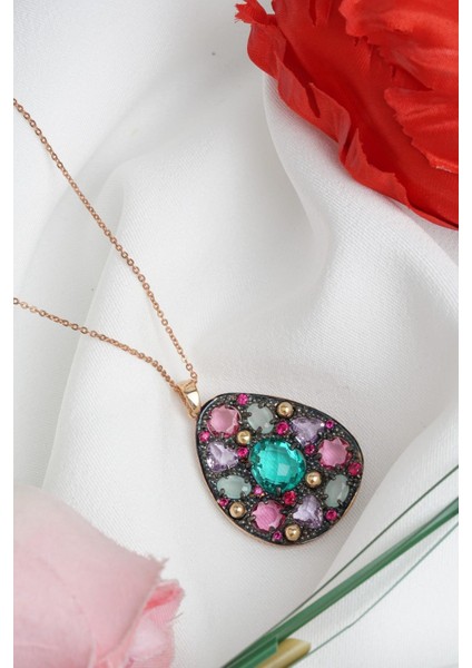 Renkli Taşlı Kolye