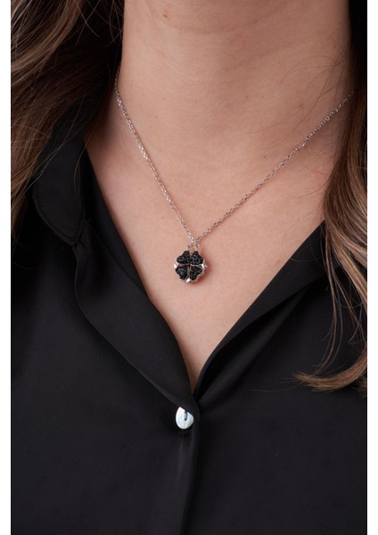 Çift Taraflı Açılabilen Yonca Kolye indirimleri