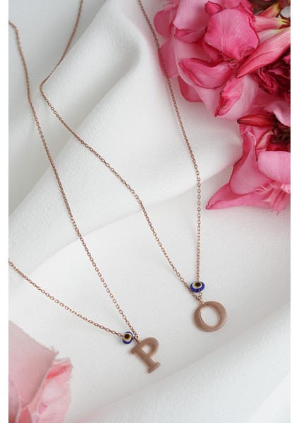 Nazar Boncuklu Isim Harf Kolye