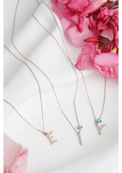 Taşlı Isim Harf Kolye