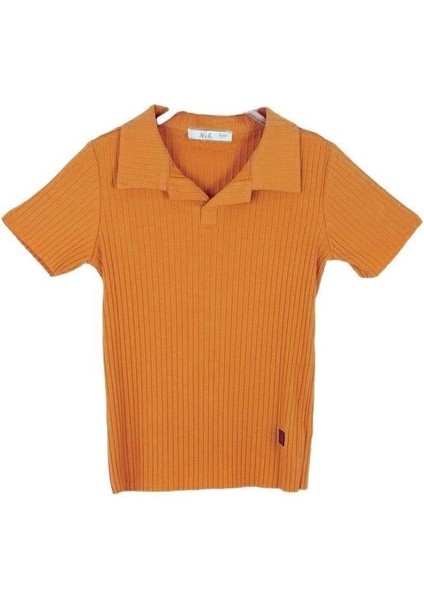 Çocuk Polo Yaka Fitilli T-Shirt