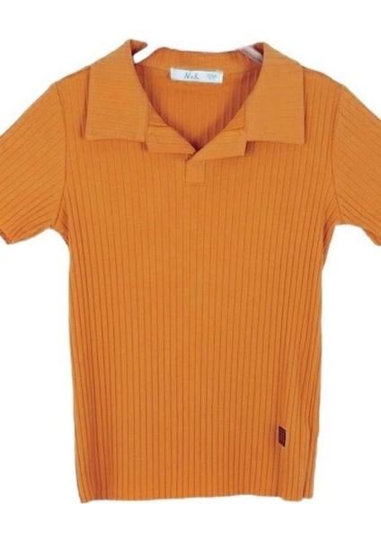 Çocuk Polo Yaka Fitilli T-Shirt modelleri