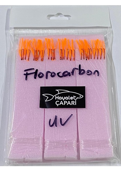 Florocarbon Arnavut Çaparisi 12 No 3lü Paket 0.12/0.24 Uv Turuncu