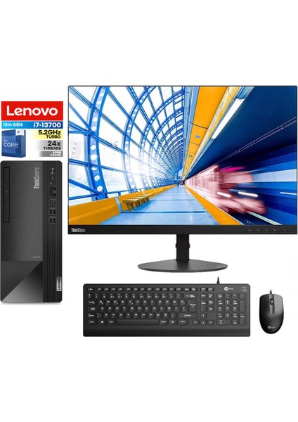 Thinkcentre Neo 50T Gen4 Intel I7 13700 8gb 2tb SSD Freedos 23.8 Fhd Monitör Masaüstü Blgisayar 412JB005ATR04+ZETTAUSBBELLEK