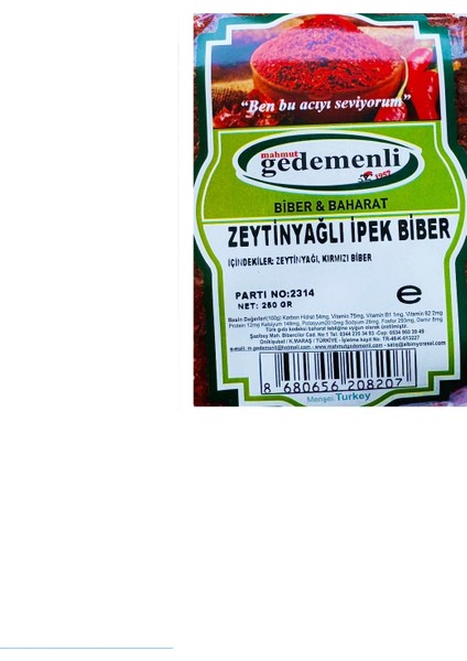 Zeytinyağlı Ipek Biber 250 gr