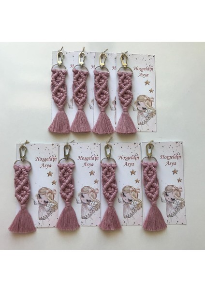 El Örmesi Makrome Anahtarlık Düğün Kına Söz Sünnet Nişan Için Hediyelik