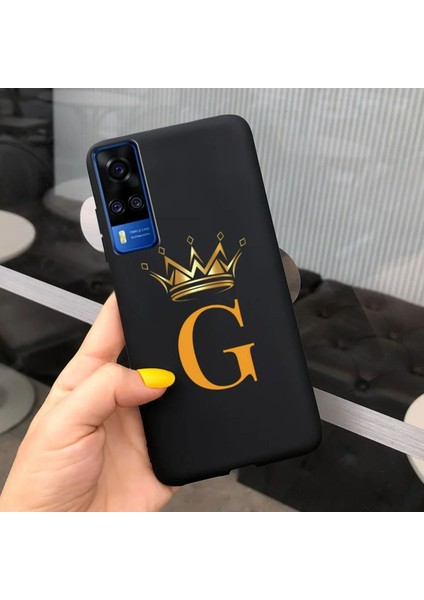 Vivo Y51 - Y51A - Y31 2021 - Y53S Uyumlu Kılıf Silikon Esnek Isme Özel Baskılı Harf