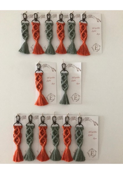 El Örmesi Makrome Anahtarlık Düğün Kına Söz Sünnet Nişan Için Hediyelik