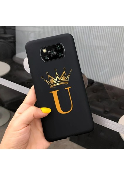 Xiaomi Poco X3 - Poco X3 Pro Uyumlu Kılıf Silikon Esnek Isme Özel Baskılı Harf