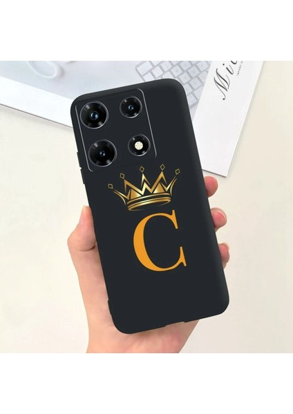 Infinix Note 30 Pro Uyumlu Kılıf Silikon Esnek Isme Özel Baskılı Harf