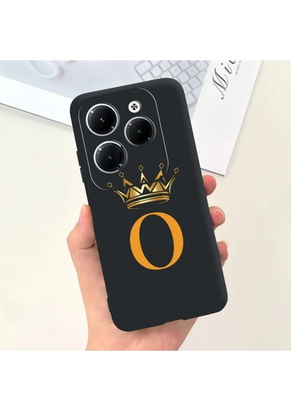 Infinix Hot 40 Kılıf Silikon Esnek Isme Özel Baskılı Harf