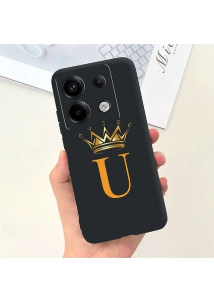 Xiaomi Redmi Note 13 Pro 4g Uyumlu Kılıf Silikon Esnek Isme Özel Baskılı Harf