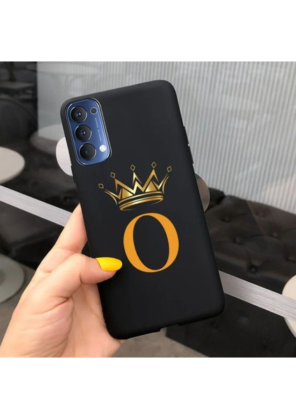 Oppo Reno 4 Uyumlu Kılıf Silikon Esnek Isme Özel Baskılı Harf