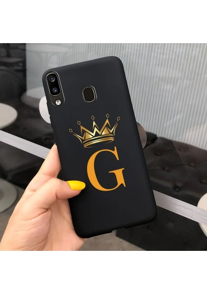 Samsung Galaxy A30 Uyumlu Kılıf Silikon Esnek Isme Özel Baskılı Harf
