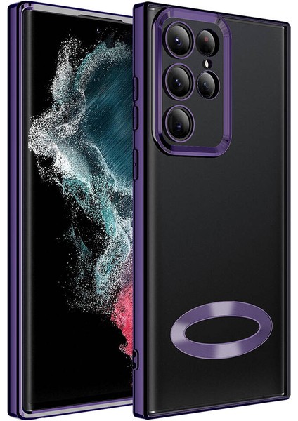 Samsung Galaxy S24 Ultra Kılıf Kamera Korumalı Logo Gösteren Omega Kapak