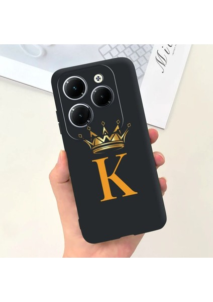 Infinix Hot 40 Pro Uyumlu Kılıf Silikon Esnek Isme Özel Baskılı Harf