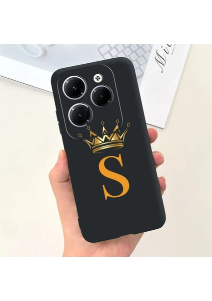 Infinix Hot 40 Pro Uyumlu Kılıf Silikon Esnek Isme Özel Baskılı Harf