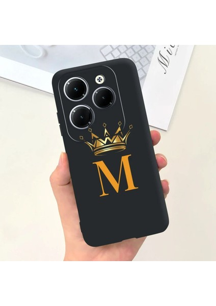 Infinix Hot 40 Pro Uyumlu Kılıf Silikon Esnek Isme Özel Baskılı Harf
