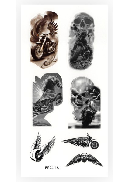 Ghost Rider Karışık Çocuk ve Genç Dövme Tattoo