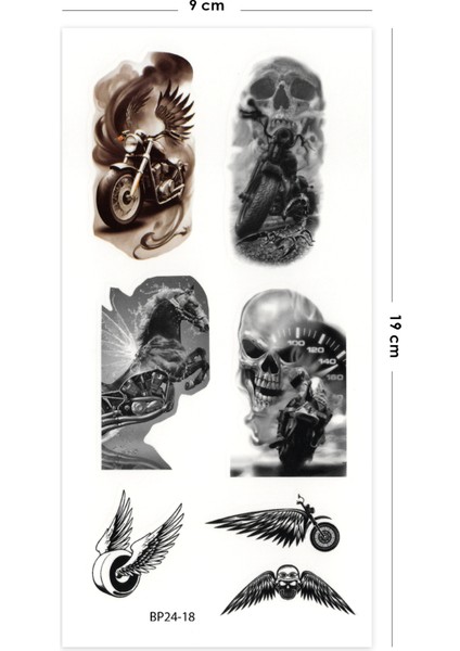 Ghost Rider Karışık Çocuk ve Genç Dövme Tattoo