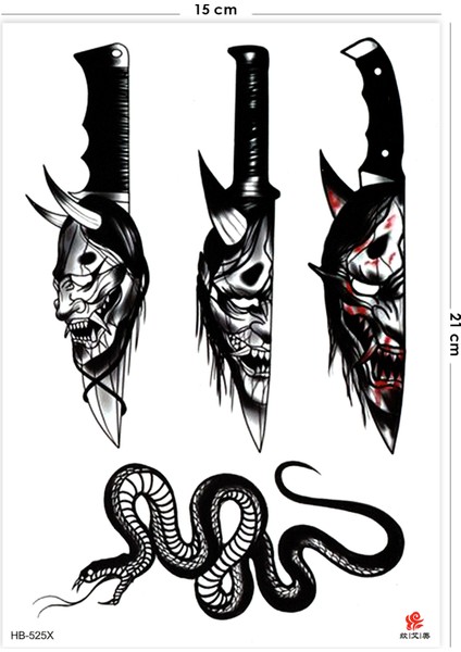 Dexter Geçici Dövme Unisex Tattoo modelleri