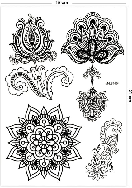 Kına Görünümlü Mandala Geçici Kadın Dövmesi fiyatları