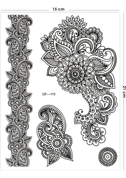 Mandala Şerit Bilek Kol Geçici Dövme fiyatları