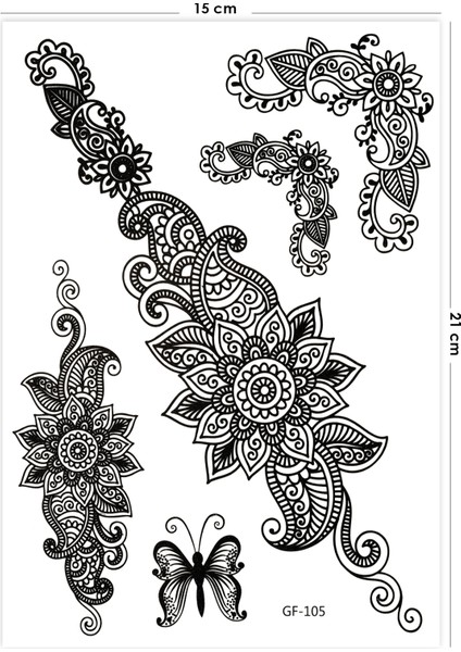 Mandala Geçici Dövme Tattoo