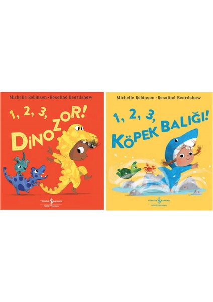 1, 2, 3, Dinozor! - 1, 2, 3, Köpek Balığı! 2'li Set
