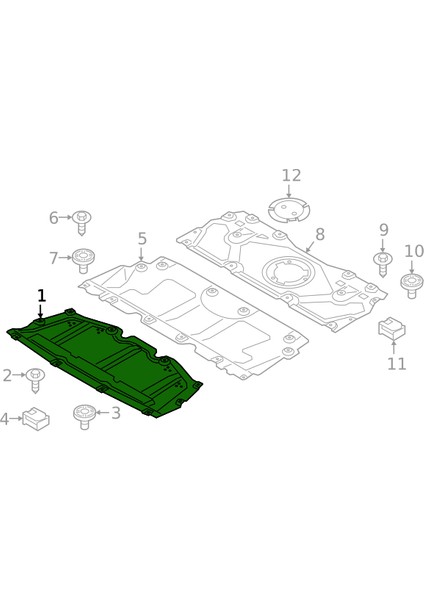 Bmw G20 Motor Alt Muhafaza Benzinli 2019-2022 51757340857