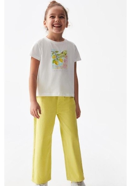 Kız Çocuk Limon Desenli Tshirt