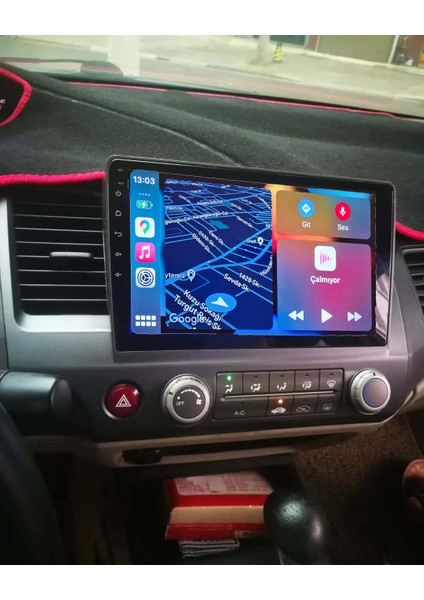 Honda FD6/2007-2012 Civic Android Sürüm 13 Kablosuz Carplay Navigasyon Multimedya 10 Inç Ekran 2gb Ram 32GB Rom Hafıza