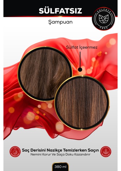 Sülfatsız Şampuan, Keratin Içeren Besleyici & Onarıcı Etki, Sülfat Tuz Silikon Paraben IÇERMEZ,380ML fiyatları