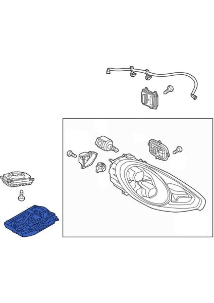 Panamera Far Alt Tabla Braketi 2010-2013 97063107651 fiyatları