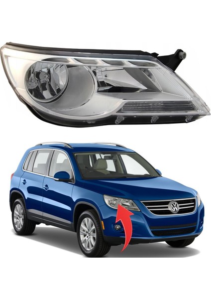 Vw Tiguan Sağ Far Komple 2008-2011 5N1941032R