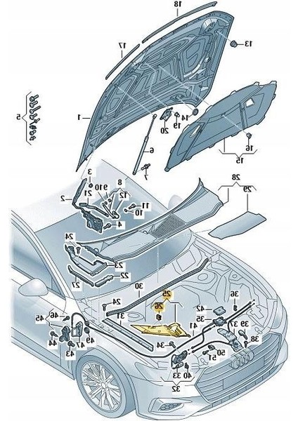 Audi A6 Sağ Far Üst Braketi 2019-2022 4K0805286 fiyatları