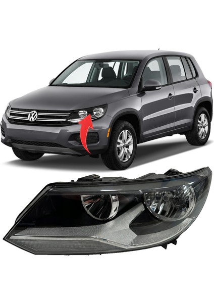 Vw Tiguan Sol Ön Far Komple 2012-2015 5N1941005B