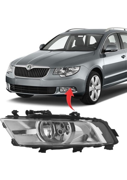 Skoda Superb Sol Sis Farı Beyaz Tek Duylu 2012-2014 3T0941701C