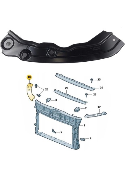 Skoda Scala Kamiq Sağ Far Üst Sacı 2019-2023 657805932